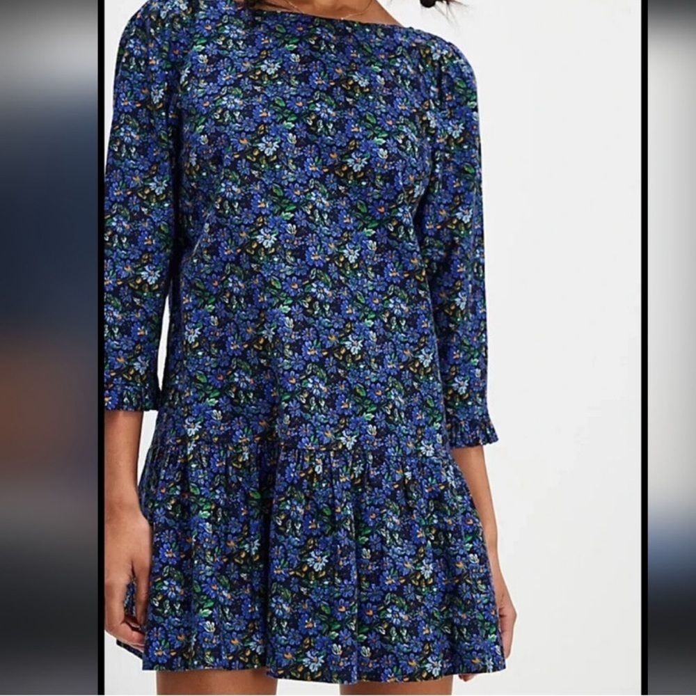 Free People Backless Blue Floral Dress - Picture 4 of 5